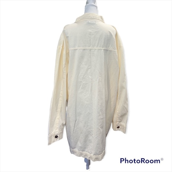 Pretty Little Thing Oversized Button Down Shirt Dress Size 2X CREAM color - Picture 4 of 6